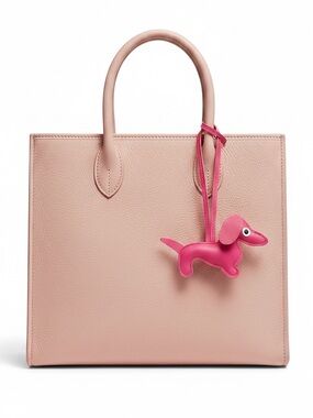 Hot Pink Dog 4.5” Faux Leather Bag Purse Charm